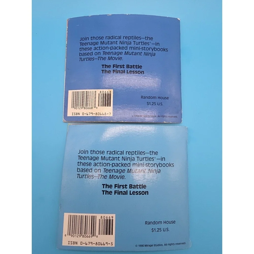 TMNT Teenage Mutant Ninja Turtles Books The First Battle & The Final Lesson 1990
